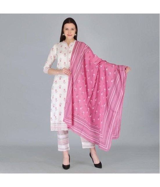 MAUKA - Pink Straight Rayon Women's Stitched Salwar Suit ( Pack of 1 ) - None