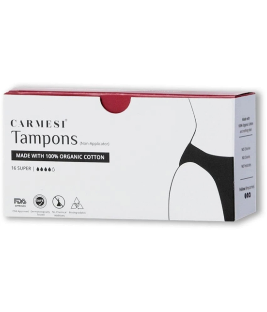 Carmesi 100% Organic Cotton Tampons (16 Super)