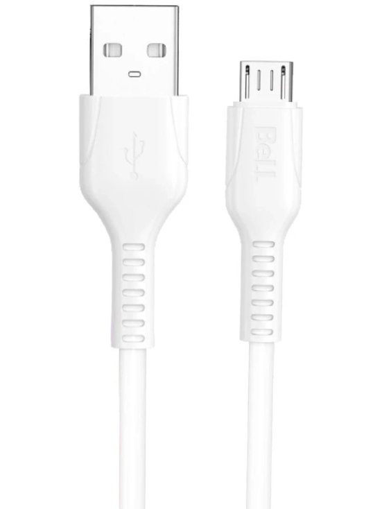 Bell White 3A Micro USB Cable 1 Meter - White