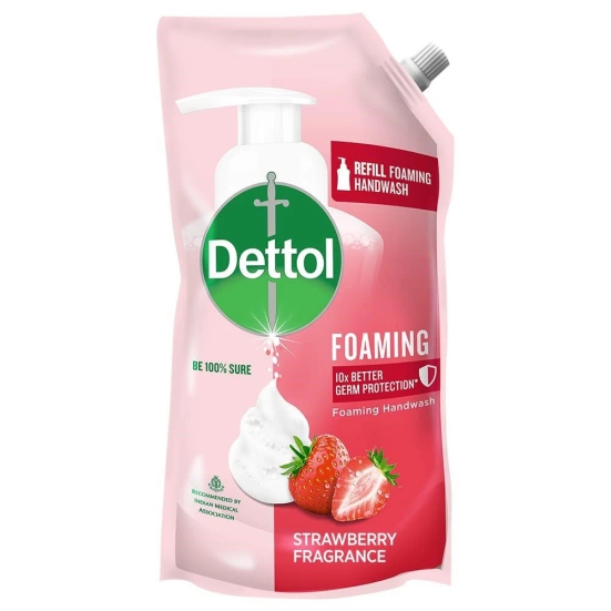 Dettol Foaming Handwash Refill - Strawberry, 700ml Rich Foam Moisturizing Hand Wash Soft on Hands