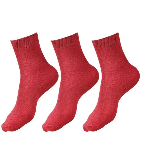 Dollar - Maroon Cotton Boys School Socks ( Pack of 3 ) - 7-8Years