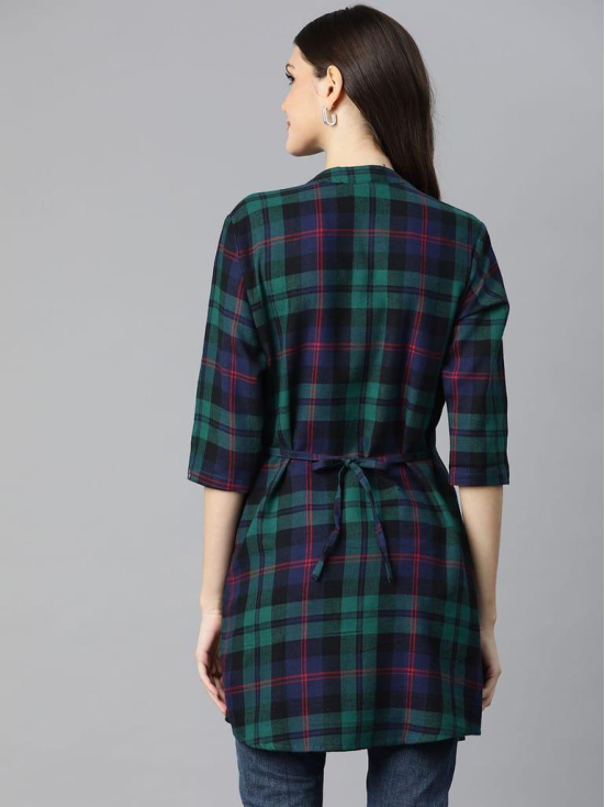 One femme Women's Plaid Check Print Tunic