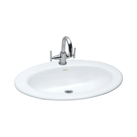 Cera Counter Top Circle Shaped White Wash Basin Circular S2030115