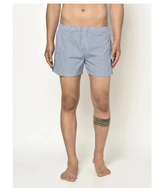 Glito - Blue Cotton Blend Mens Boxer ( Pack of 1 ) - L