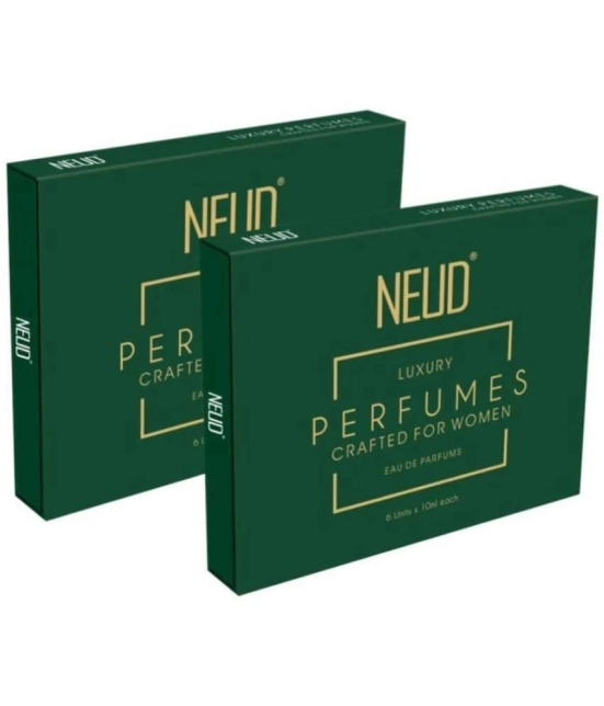 NEUD Luxury Perfumes for Women - 2 Packs (6 Vials x 10ml Each)