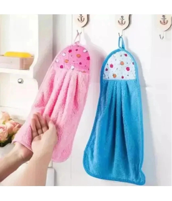 ENTICE Microfibre Solid Hand Towel 351-400 ( Pack of 2 ) - Multicolor - Multicolor