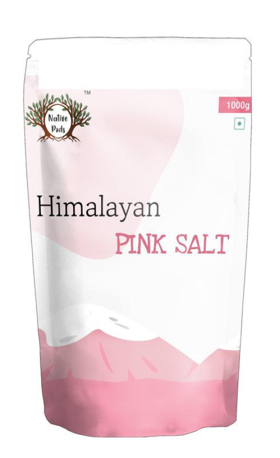 Native Pods Himalayan Pink Salt 1Kg - Non-Iodized for Weight Loss & Healthy Cooking