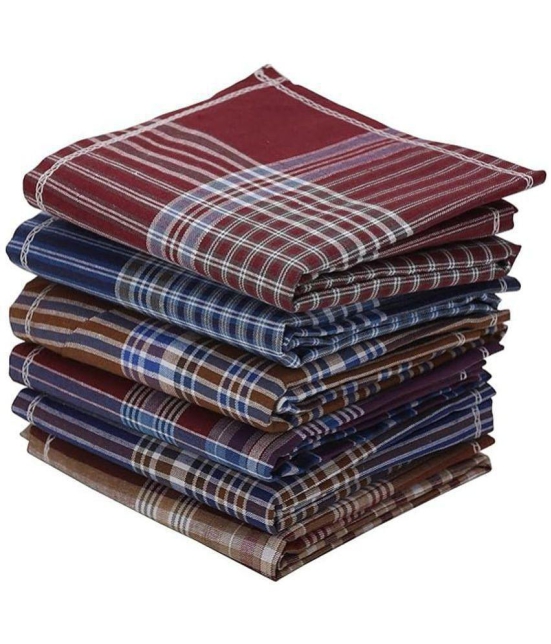 THRIFTKART Multi Cotton Mens Handkerchief ( Pack of 6 ) - Multi