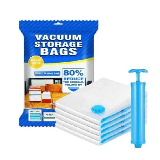 5 PCS VACUUM BAG WITH PUMP