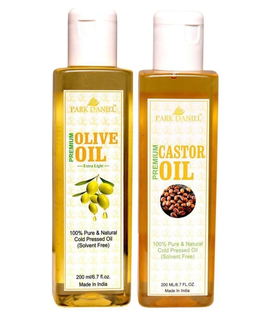 Park Daniel 100% Pure & Natural Olive & Castor Oil Hair Oil 200 mL Pack of 2