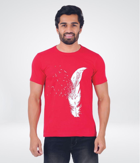 ferocious - Red Cotton Regular Fit Men's T-Shirt ( Pack of 1 ) - None