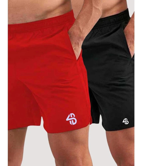 Forbro Multicolor Polyester Lycra Mens Outdoor & Adventure Shorts ( Pack of 2 ) - None