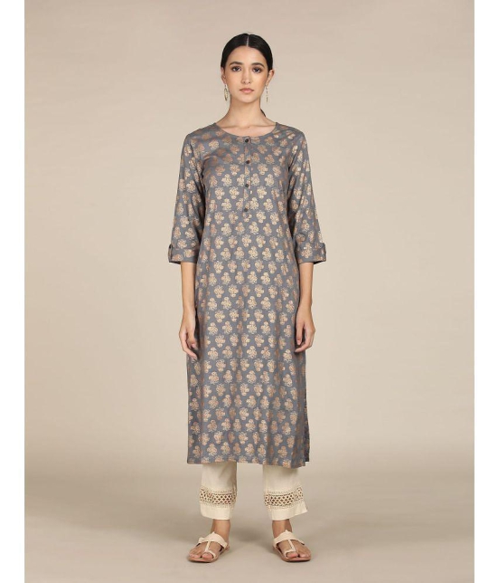 Karigari - Straight Rayon Grey Women's Kurti ( Pack of 1 ) - None