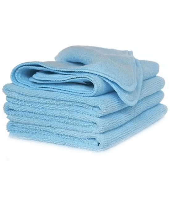 HOMETALES - Blue 340 GSM Microfiber Cloth For Automobile ( Pack of 4 )