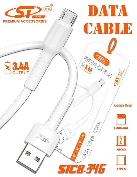 ST 10pcs Micro 3.4amp Charging data Cable STCB346