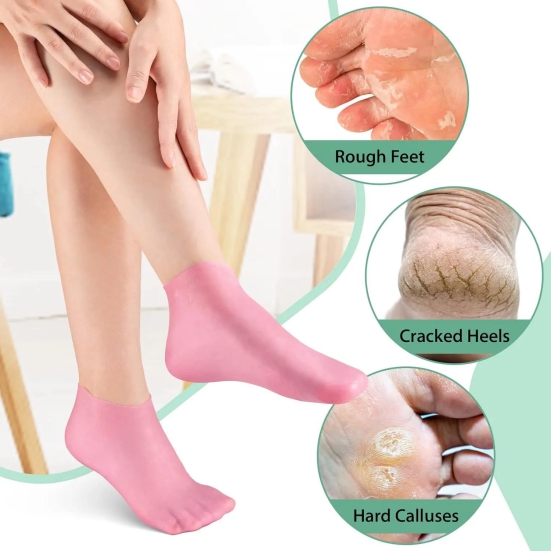 Foot Spa Pedicure Silicone Socks For Men & Women (Free Foot Moisturizer Cream)-Buy 2 Get 2 FREE + 2 FREE Cream @899?