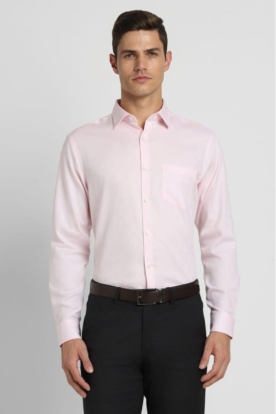 Men Pink Slim Fit Formal Full Sleeves Formal Shirt