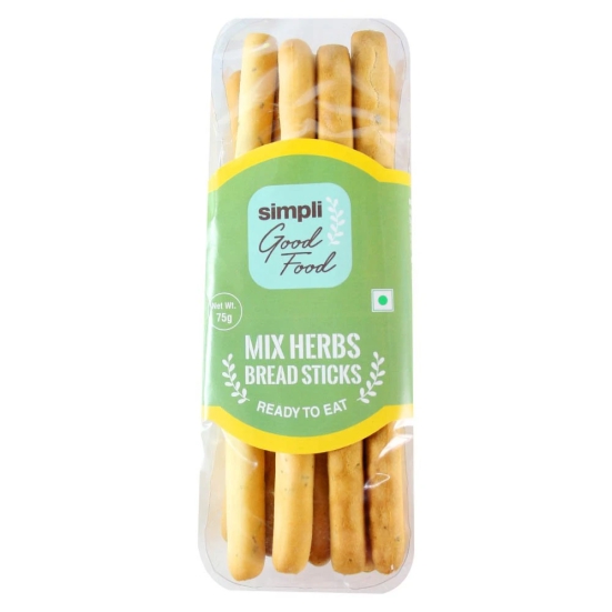 Simpli Good Food Mix Herbs Bread Stick, 75 Gm