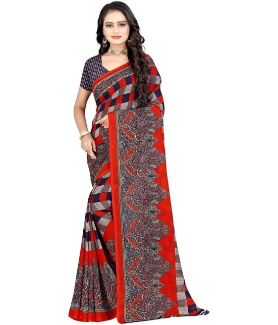 LEELAVATI - Multicolor Georgette Saree With Blouse Piece ( Pack of 1 ) - Multicolor