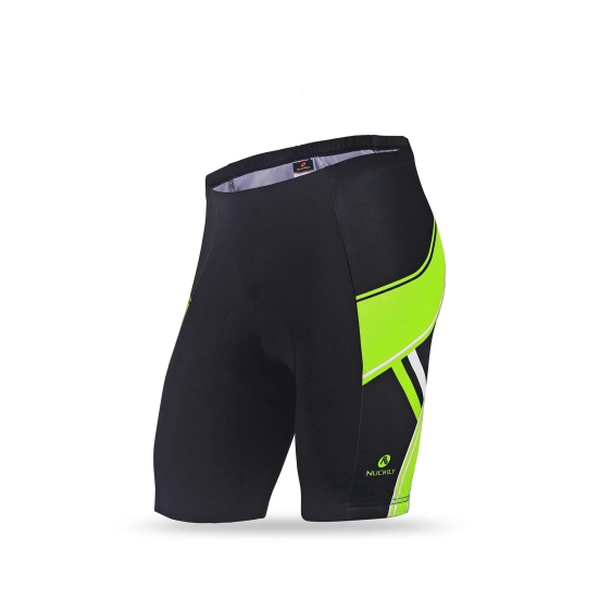 Nuckily MB025 Multi Level Gel Padded Long Distance Cycling Shorts for more than 400 kms-Green / XL