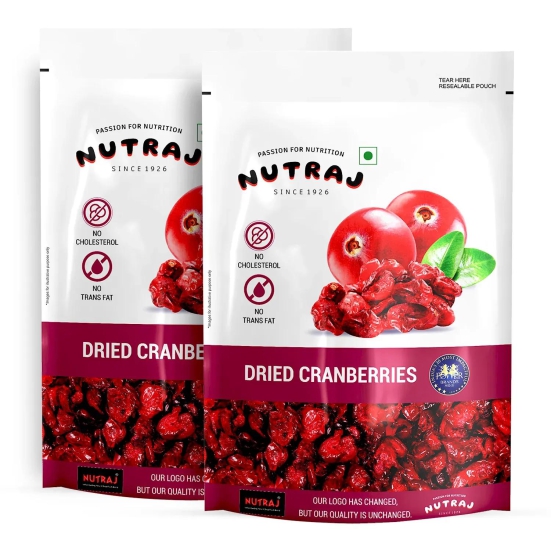 Nutraj Sliced Dried Cranberries 180gm 180g (Pack of 2)