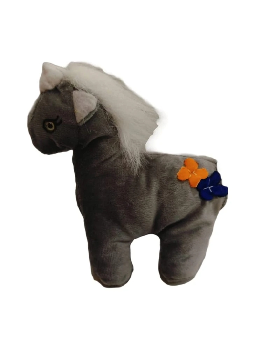 Plush Gray Unicorn Stuffed Animal Toy