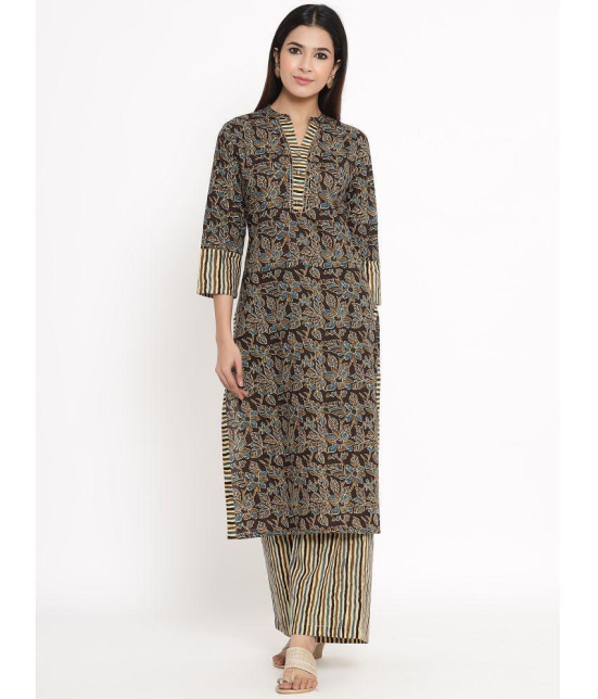 KIPEK Cotton Kurti With Palazzo - Stitched Suit Single - L