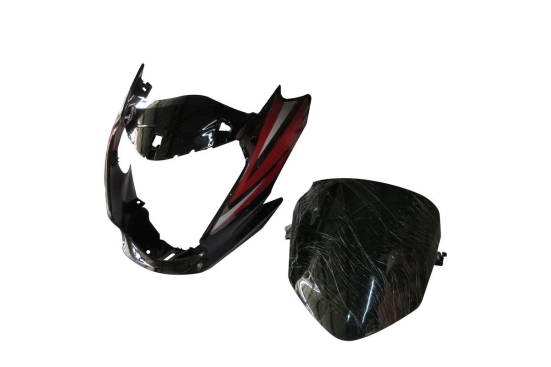 Headlight Visor Fit For Hero Passion Xpro Black(Red Sticker)