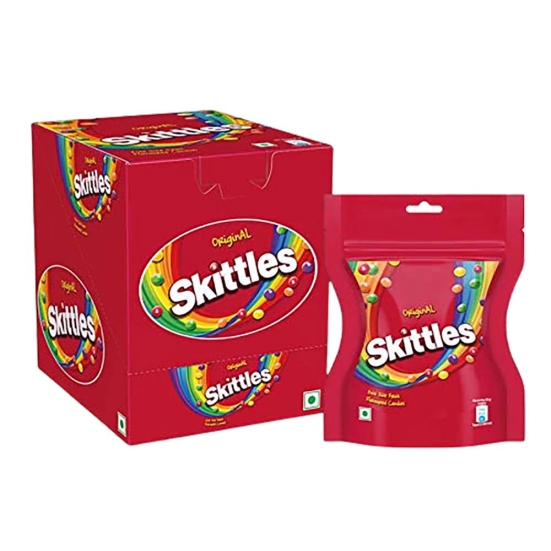 Skittles Orgnl Fruits Candy Puch, 100 Gm