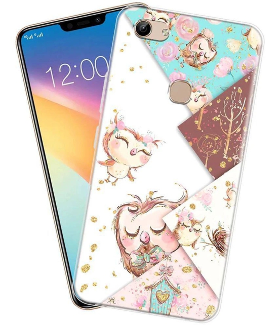 NBOX - Multicolor Silicon Printed Back Cover Compatible For Vivo Y81 ( Pack of 1 )