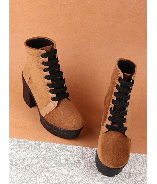 Shoetopia Tan Knee Length Casual Boots - None