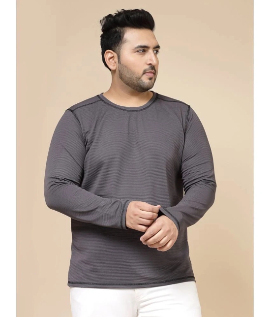 Rigo Polyester Slim Fit Solid Full Sleeves Mens T-Shirt - Charcoal ( Pack of 1 ) - None