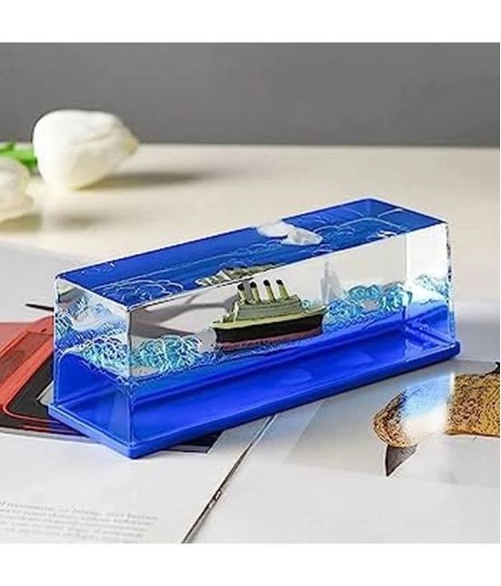 Car Interior Dashboard Decoration Titanic Wave Cruise Ship Liquid Wave Cruise Ship Decoration Showpiece for Home Decor Car Dashboard Living Room Office