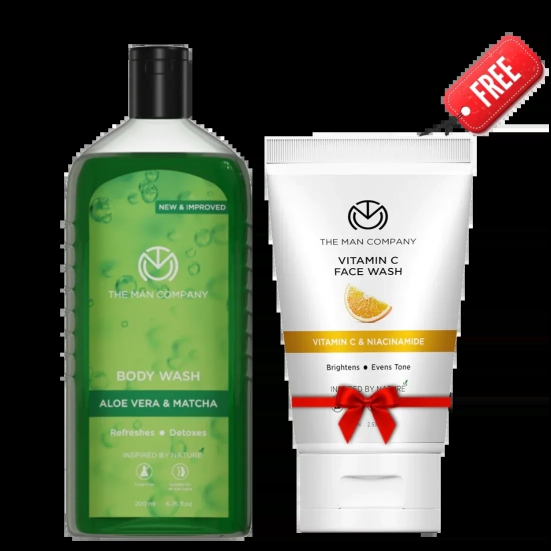 Body Wash | Aloe Vera & Matcha Body Wash and Free Face Wash