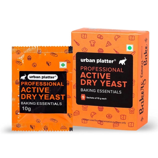 Urban Platter Bakers Active Dry Yeast, 50g (5 Sachets of 10g Each)