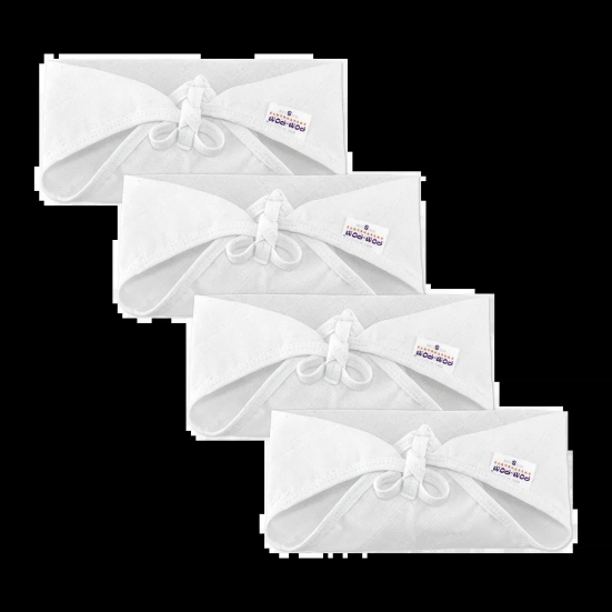 Tie up Triangle Cotton Nappies / Langot - White - Pack of 5-9 - 12 Months