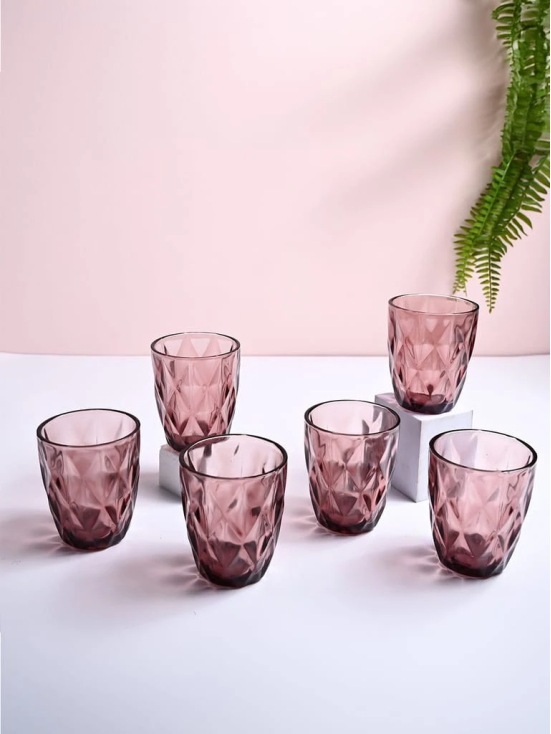 Wine-Colored Glass Tumbler Set of 6