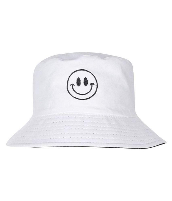 Cotton Fishermen Bucket Hat Smiley (White; Free Size) - White