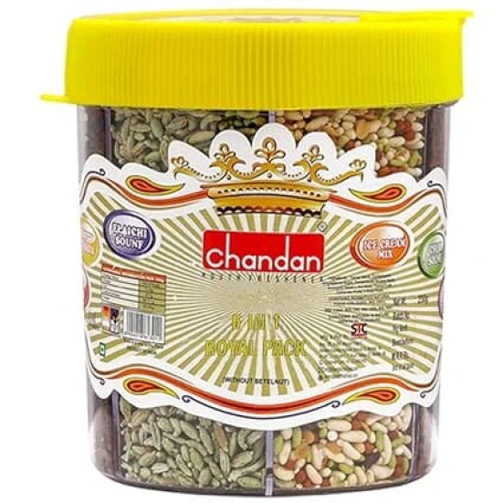 Chandan Mouth Freshener 6 in 1 Royal Pack Mukhwas | Elaichi Sounf | Churi Sounf | Ice Cream Mix | Jet Mix | Gulab Mix | Softy Tukda | 100% Natural | 8.11 oz / 230 g