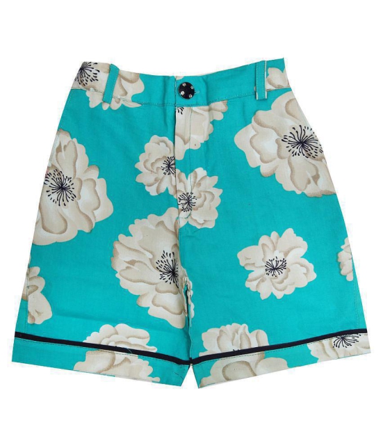 Zadmus - Green Cotton Girls Hot Pants ( ) - None