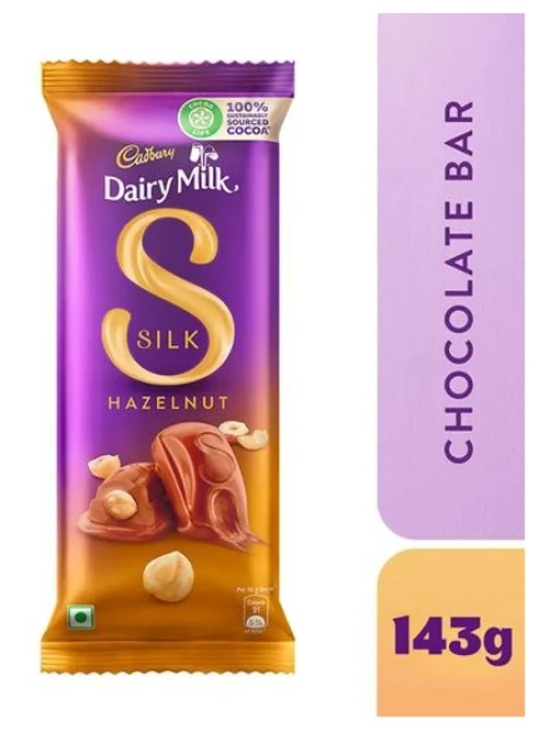 Cadbury Dairy Milk Silk Hazelnut Chocolate Bar-143Gram