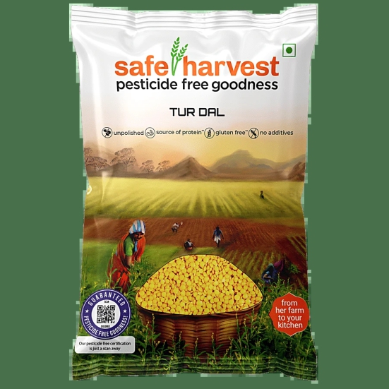 Safe Harvest Pf Tur Dal, 1 Kg