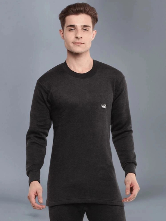 Dollar Pack of 1 Cotton Blend Mens Thermal Tops ( Black ) - None