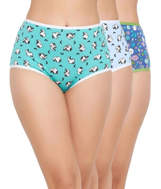 Clovia Multicolor Clovia Panty Cotton Printed Womens Hipster ( Pack of 3 ) - None