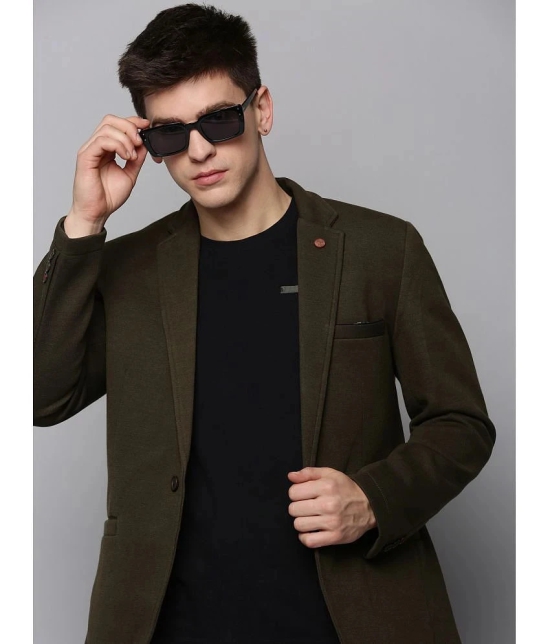 Showoff Cotton Blend Mens Blazer - Olive ( Pack of 1 ) - None