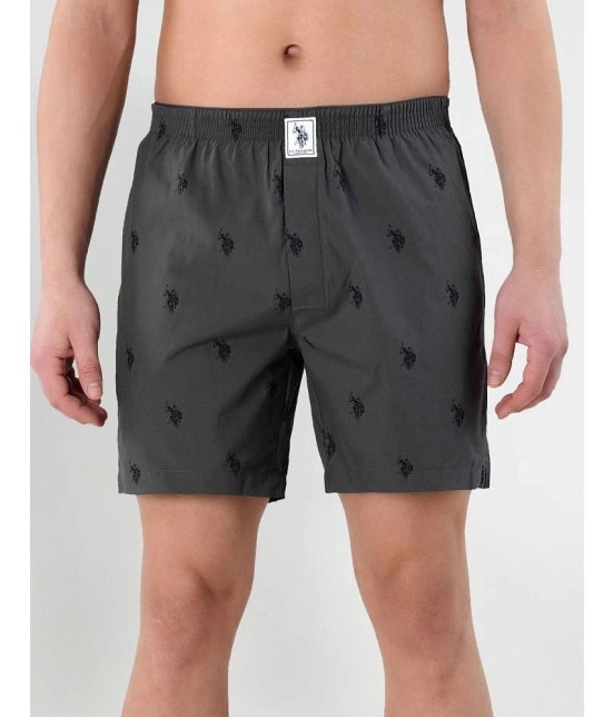 U.S. Polo Assn. Dark Grey Cotton Mens Shorts ( Pack of 1 ) - None