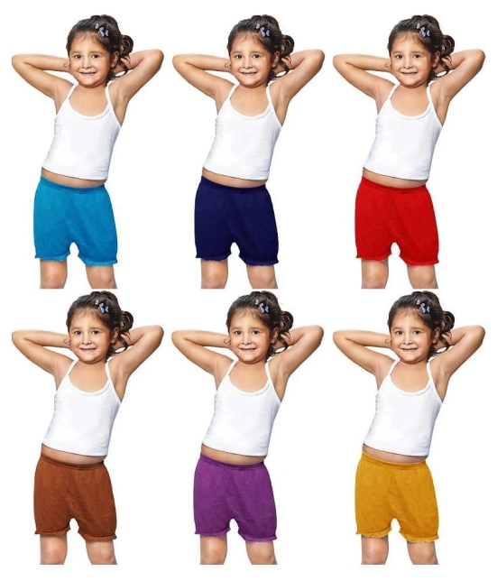 dixcy josh - Multi Cotton Girls Bloomers ( Pack of 6 ) - None