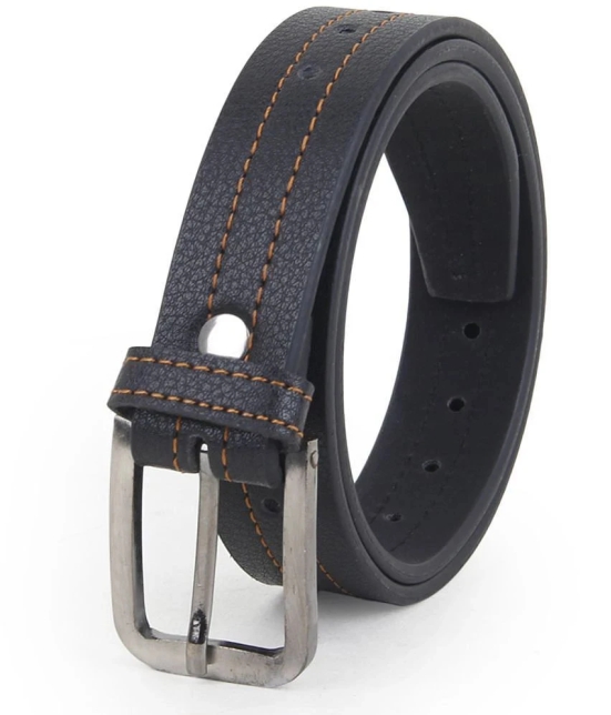 Zacharias Boys Synthetic Leather Belt for kids (Pack of 1) (kb-21_Black) (6-10 Years) - None