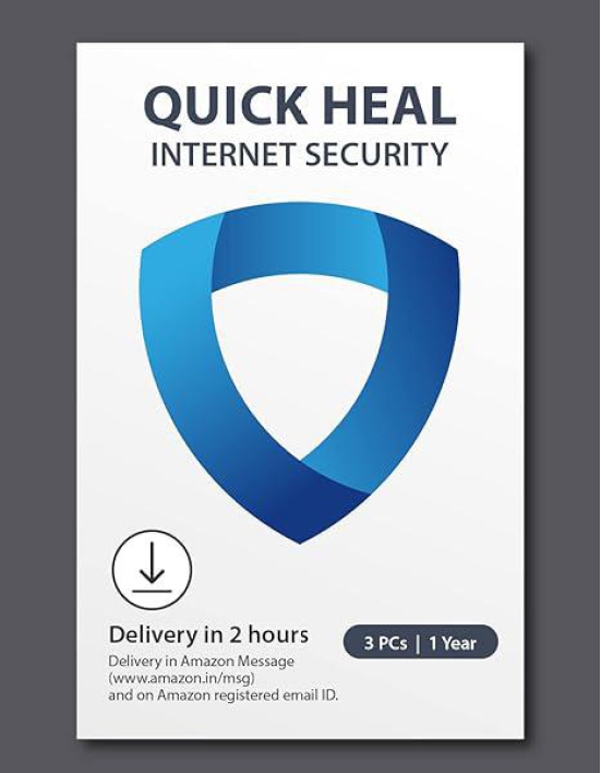 Quick Heal Internet Security Latest Version - 5 PCs, 1 Year (Email Delivery in 2 hours- No CD)