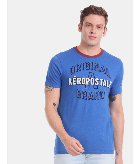 Aeropostale - Cotton Regular Fit Blue Men's T-Shirt ( Pack of 1 ) - None